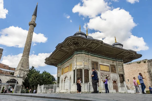 Sultanahmet Istanbul Peru Agosto 2019 Vista Exterior Histórico Museu Hagia — Fotografia de Stock