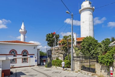 Anadolufeneri, İstanbul, Hindi-Ağustos 2019. Anadolufeneri Karadeniz ve Boğaz kavşağında. peyzaj ve genel manzara anadolufeneri 'den.