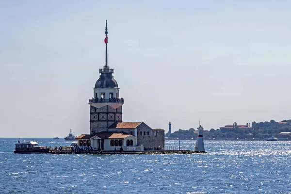 Uskudar Istanbul Truthahn August 2019 Stadtblick Von Uskudar Mit Jungfernturm — Stockfoto