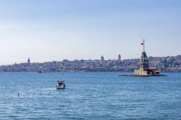 Uskudar Istanbul Truthahn August 2019 Stadtblick Von Uskudar Mit Jungfernturm — Stockfoto