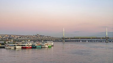 İstanbul, 14 Ekim 2019. Asya ve Avrupa kıtaları arasında rüya şehri. İstanbul 'dan şehir manzarası