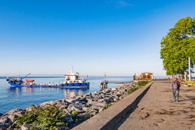 Cankurtaran, istanbul, hindi-haziran 5.20.ahirkapi rıhtımı ve Cankurtaran bölgesinde kargo gemisi.
