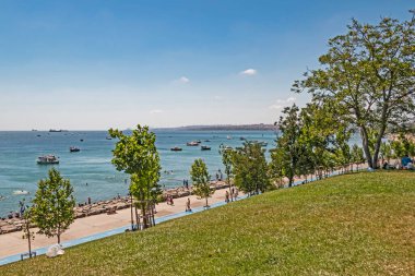 Florya, İstanbul, Türkiye. 12 Temmuz 2020. İstanbul 'un Florya ilçesinin genel görünümü