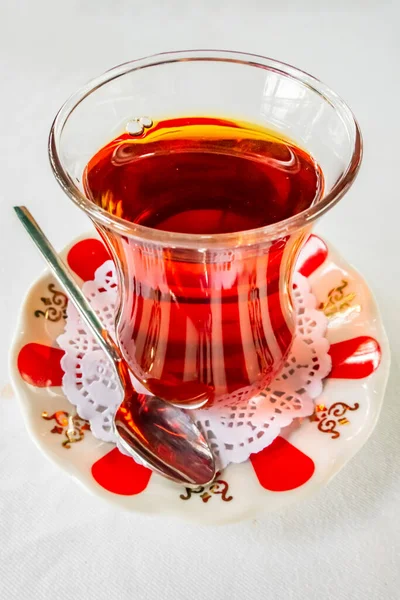 Готов Пить Традиционный Турецкий Чай — стоковое фото