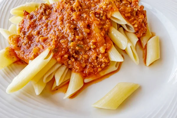 Ready Eat Pasta Tomato Sauce — Stock Photo, Image