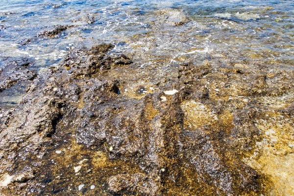 Krajobraz Morski Brzegu Morza Sezonie Letnim Tle — Zdjęcie stockowe