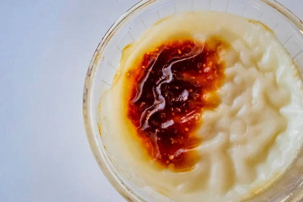 Budino Riso Piatto Base Riso Mescolato Con Acqua Latte Altri — Foto Stock