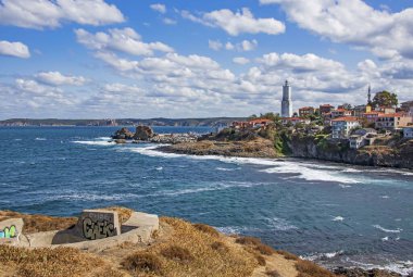Rumelifeneri, İstanbul, Türkiye-19 Eylül 20.Manzara Karadeniz kıyısındaki büyüleyici İstanbul kenti Rumelifeneri 'den