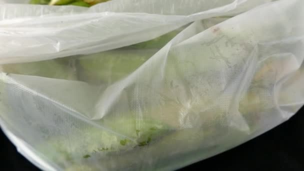 Guisantes Sin Cáscara Una Bolsa — Vídeos de Stock