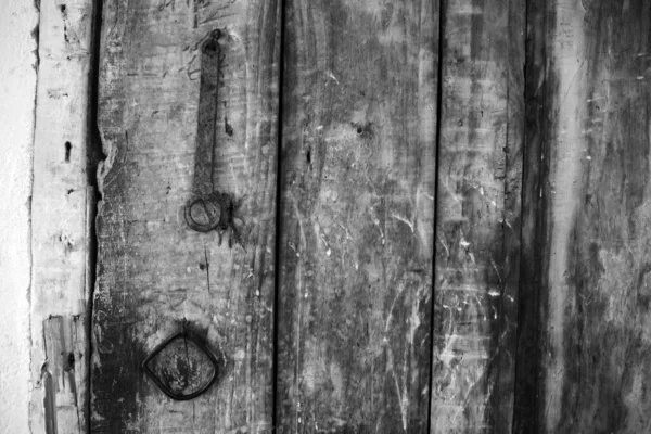 Старая Деревянная Дверь Деревянная Дверь Деревенского Дома — стоковое фото