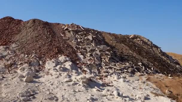 Residuos Sólidos Ambientales Contaminación Del Medio Ambiente Residuos Hormigón Residuos — Vídeos de Stock