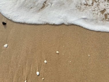 Kumsal ve beyaz köpük 