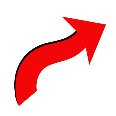 dalgalı kırmızı ok işaret ediyor 