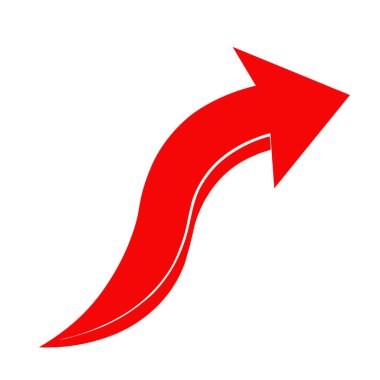 dalgalı kırmızı ok işaret ediyor 