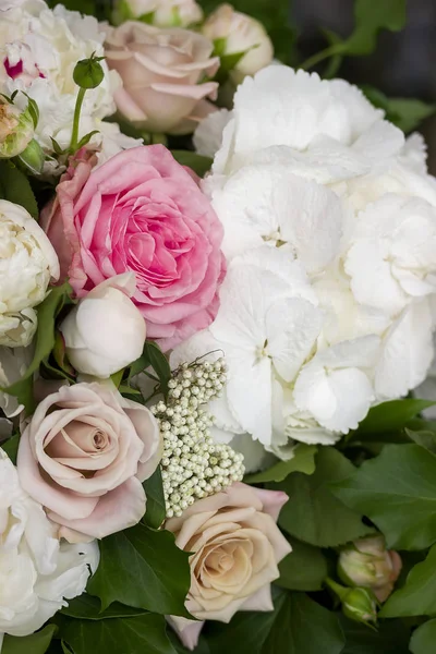 Rosas Flores Peonía Ramo Bodas Decoración —  Fotos de Stock