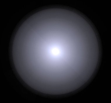 Siyah arka plan üzerinde parlak gri daire ay Güneş