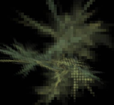 Kamuflaj satırları fraktal siyah bir zemin üzerine