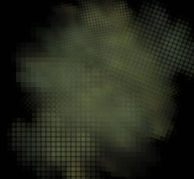 Siyah bir arka plan üzerinde bulanık piksel fractal kamuflaj