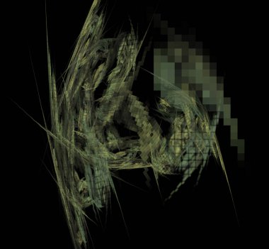 Kamuflaj satırları fraktal siyah bir zemin üzerine