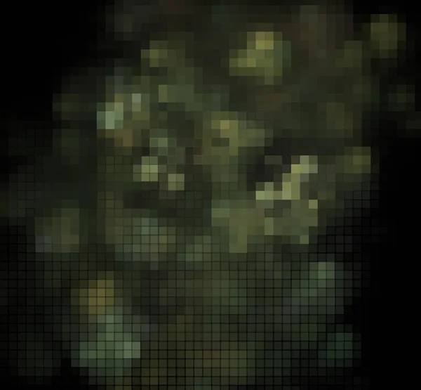 黒の背景のぼかし迷彩ピクセル フラクタル — ストック写真