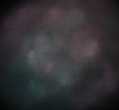 Piksel yeşil pembe fraktal siyah bir zemin üzerine