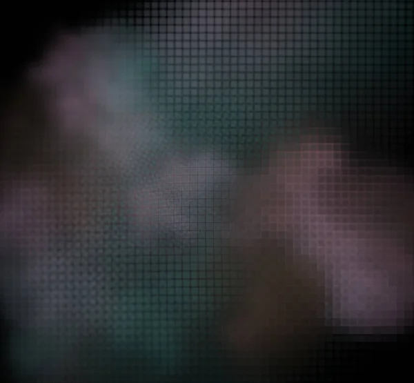 Pixel Vert Rose Fractale Sur Fond Noir — Photo