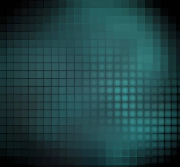 Blue Pixel Grid Fraktální Černém Pozadí — Stock fotografie