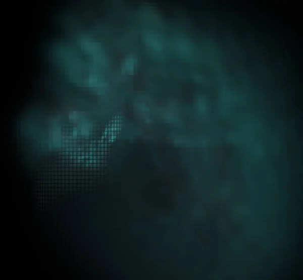 Μπλε Εικονοκύτταρο Fractal Πλέγμα Μαύρο Φόντο — Φωτογραφία Αρχείου