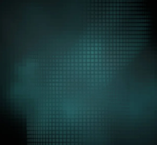 黒の背景に青のピクセル グリッド フラクタル — ストック写真