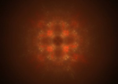 Soyut renkli yeloow ve siyah arka plan üzerine portakal fraktal. Fantezi fraktal doku. Dijital sanat. 3D render. Bilgisayar genenerated görüntü