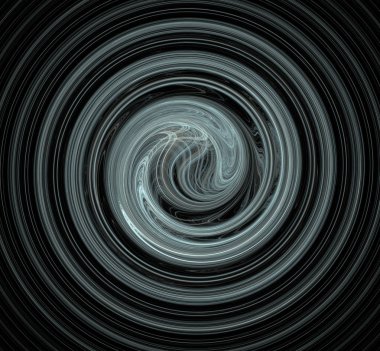 Soyut renkli ışık mavi girdap siyah arka plan üzerine. Fantezi fraktal doku. Dijital sanat. 3D render. Bilgisayar genenerated görüntü