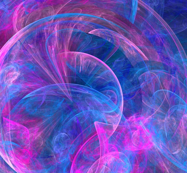 Abstract colorful blue and violet fractal on black background. Fantasy fractal texture. Digital art. 3D rendering. Computer genenerated image