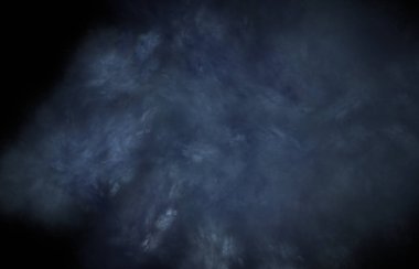 Soyut renkli mavi fraktal desen siyah arka plan üzerine. Fantezi fraktal doku. Dijital sanat. 3D render. Oluşturulan bilgisayar görüntü