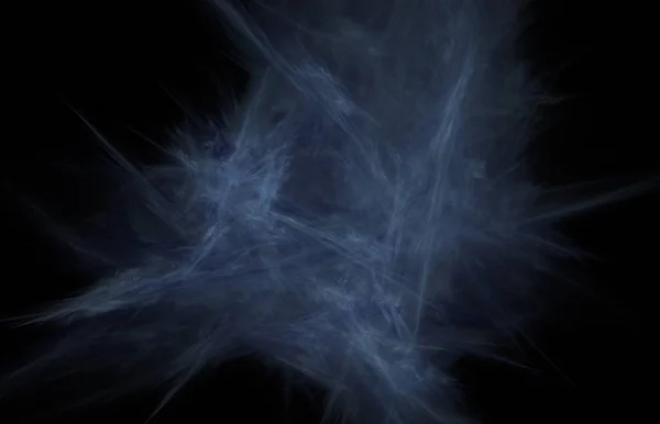 Abstrakte Bunte Blaue Fraktallinien Auf Schwarzem Hintergrund Fantasie Fraktale Textur — Stockfoto