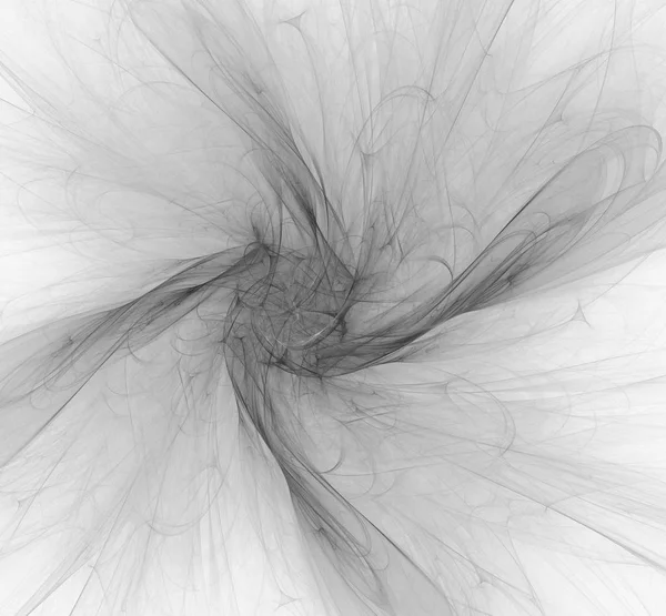 Abstract black and white fractal on white background. Fantasy fractal texture. Digital art. 3D rendering. Computer generated image