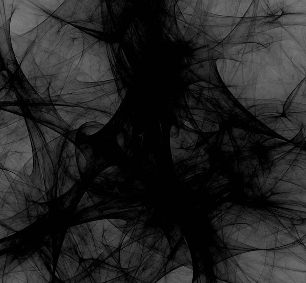 Abstract black and white fractal on white background. Fantasy fractal texture. Digital art. 3D rendering. Computer generated image