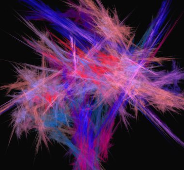 Mor mavi çizgiler arka plan. Fantezi fraktal doku. Dijital sanat. 3D render. Oluşturulan bilgisayar görüntü