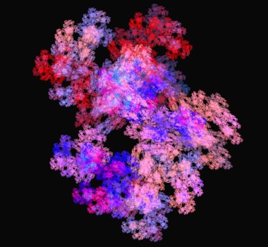 Mor mavi pembe desen. Fantezi fraktal doku. Dijital sanat. 3D render. Oluşturulan bilgisayar görüntü