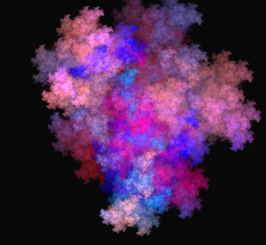 Mor mavi pembe desen. Fantezi fraktal doku. Dijital sanat. 3D render. Oluşturulan bilgisayar görüntü