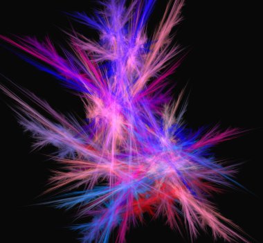 Mor mavi çizgiler arka plan. Fantezi fraktal doku. Dijital sanat. 3D render. Oluşturulan bilgisayar görüntü