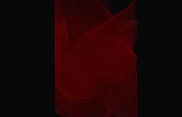 Texture Frattale Rossa Sfondo Nero Texture Frattale Fantasy Arte Digitale — Foto Stock