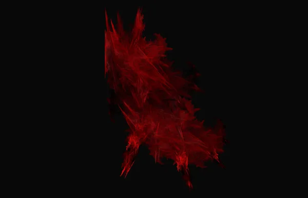 Czerwony Fraktal Tekstury Czarnym Tle Texture Fraktal Fantasy Sztuka Cyfrowa — Zdjęcie stockowe