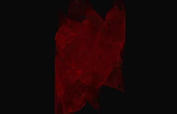Rote Fraktale Textur Auf Schwarzem Hintergrund Fantasie Fraktale Textur Digitale — Stockfoto