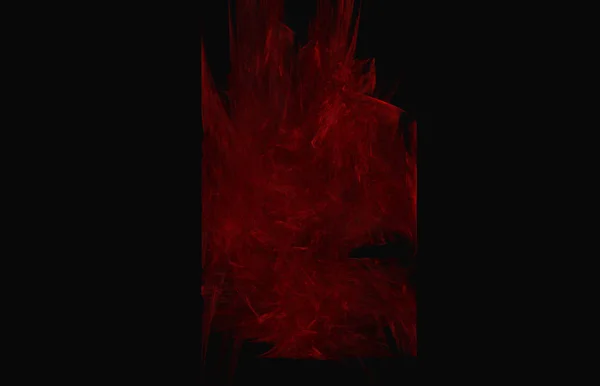 Red Fractal Texture Black Background Fantasy Fractal Texture Digital Art — Stock Photo, Image