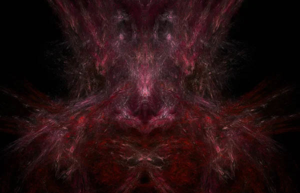 Modèle Fractal Rouge Sur Fond Rouge Texture Fractale Fantastique Art — Photo