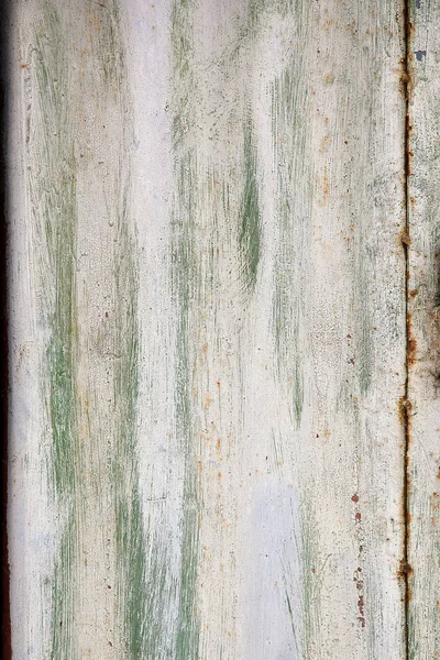 Zielony Białą Farbą Drewnianych Deskach Lub Ogrodzenia — Zdjęcie stockowe