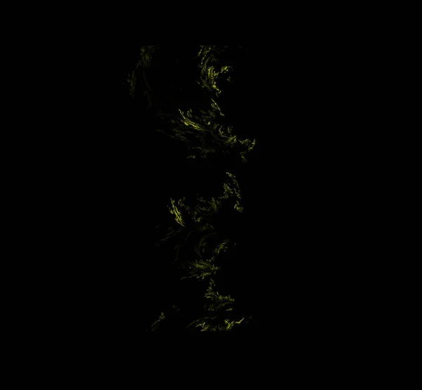 Žlutá Zelená Abstraktní Fraktální Pozadí Fantazie Fraktální Strukturu Digitální Umění — Stock fotografie