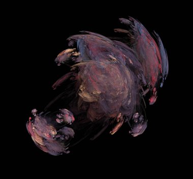 Mor kırmızı mavi illüstrasyon fraktal arka plan. Fantezi fraktal doku. Dijital sanat. 3D render. Oluşturulan bilgisayar görüntü