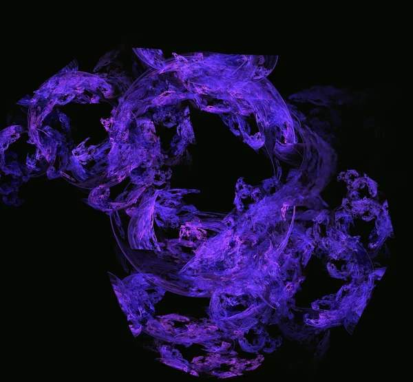 紫の抽象的なフラクタル ファンタジー フラクタル テクスチャです デジタル アート レンダリング コンピューター生成画像 — ストック写真