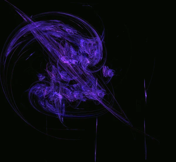 紫の抽象的なフラクタル ファンタジー フラクタル テクスチャです デジタル アート レンダリング コンピューター生成画像 — ストック写真